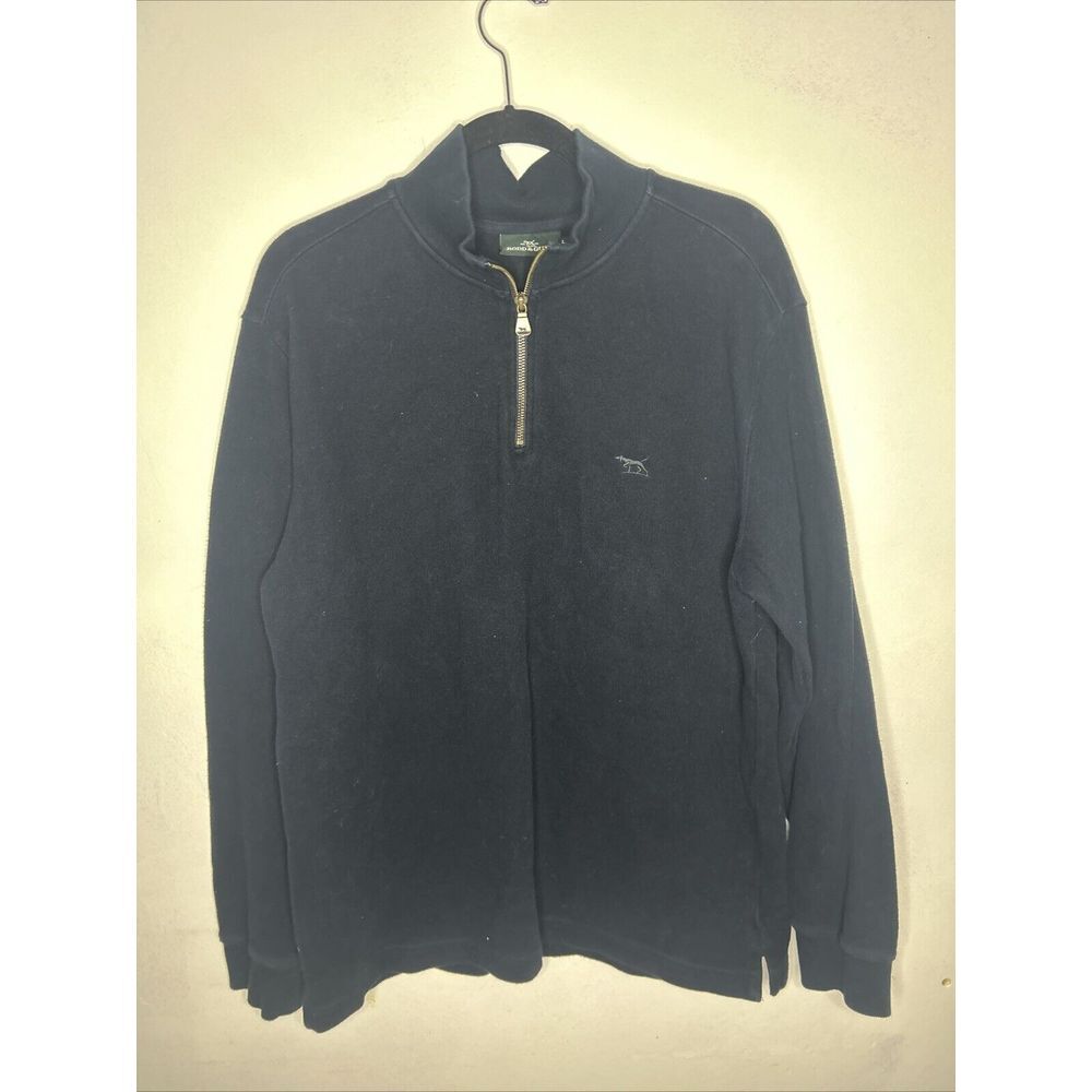 Rodd And Gunn Mens Sweater Blue Large 1/4 Zip Pullover Casual Outdoor